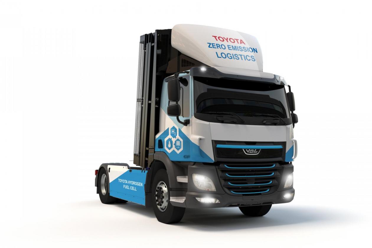 Hydrogen fuel cell trucks to decarbonise Toyota logistics in Europe build by VDL Special Vehicles