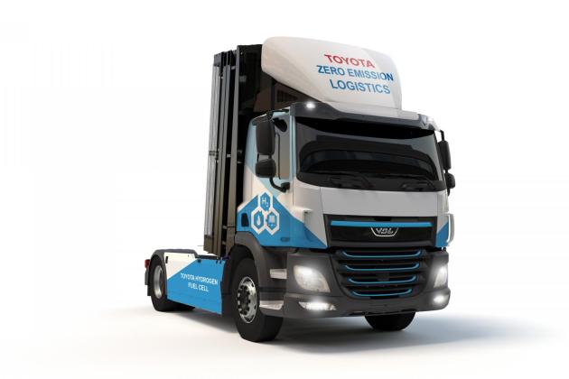 Hydrogen fuel cell trucks to decarbonise Toyota logistics in Europe build by VDL Special Vehicles